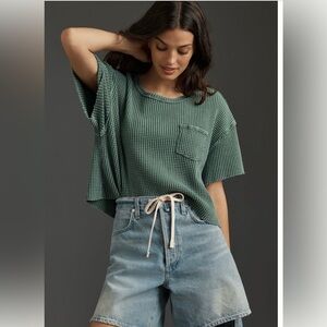 Pilcro Short Sleeve Waffle Tee